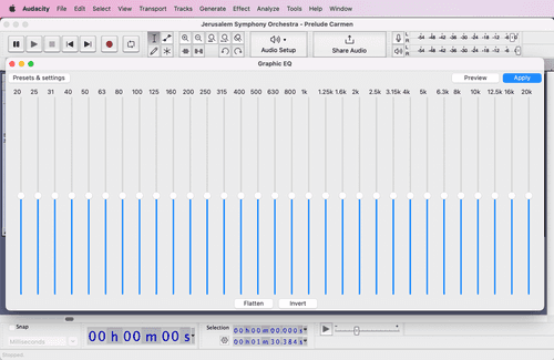 Equalization in Audacity