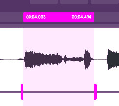Select part of an audio